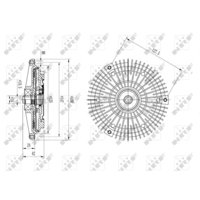 Afbeelding van Koppeling, radiateurventilator NRF 49575