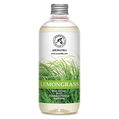 Afbeelding van Navulling Citroengras 500ml met 100% Puur en Natuurlijke Essentiële Olie Intensief &amp; Langdurig Aroma Natuurlijk voon Aromatherapie Diffuser Luchtverfrisser Huisparfum Geurolie Zonder Alcohol Refill Lemongrass
