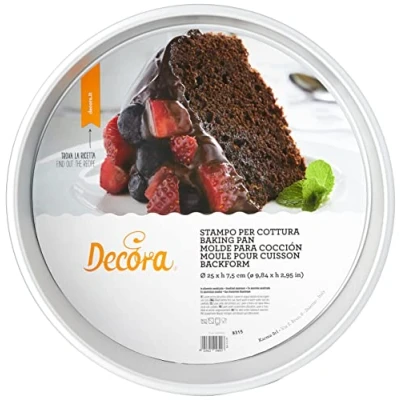 Afbeelding van Decora Ronde aluminium bakvorm 7.5cm hoog, 25cm Ø