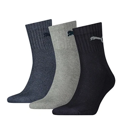 Afbeelding van Puma short crew 3 Pack navy grijs en blauw Maat: 47 49