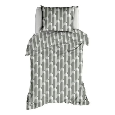 Afbeelding van Dekbedovertrek Satin d&#039;Or Cyril Nordic Green Satijn 140 x 200 / 220 cm 1 Persoons