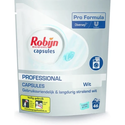 Afbeelding van Robijn Wasmiddel capsules Proffesional Witte Was 46