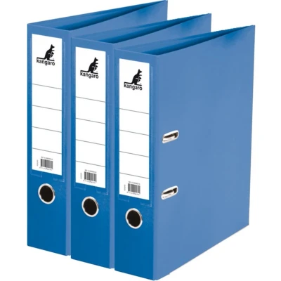 Afbeelding van 3x Ringmappen/ordners blauw A4 75 mm Opbergmap