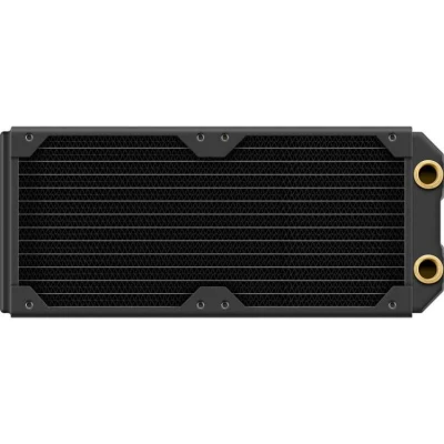 Afbeelding van Corsair Hydro x Series XR5 240 mm NEO Waterkoelingsradiator Koperen kern Geoptimaliseerd voor een stille werking 2 120 fanbevestigingen G1/4&quot; schroefdraden Zwart