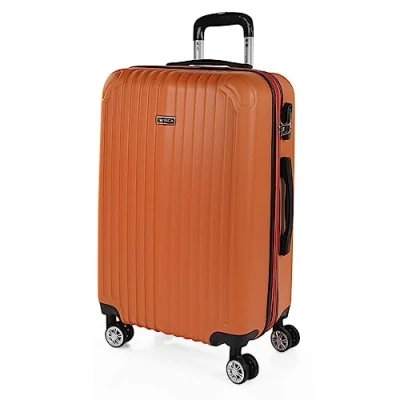Afbeelding van ITACA Grote Koffer Trolley Reiskoffer van ITACA. Groot 4 Wielen Combinatieslot. ABS harde schaal T71570, Mandarijn