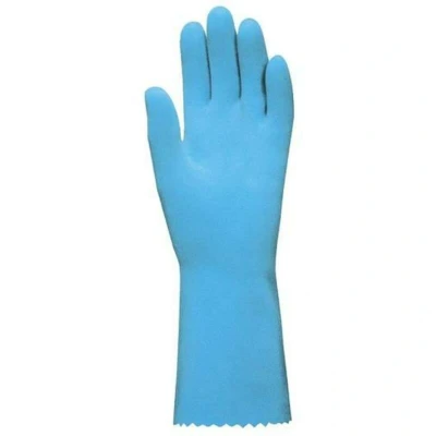 Afbeelding van Werkhandschoen zuurbestendig latex, 6/XS, MAPA jersette, Blauw Geschikt voor Veehouderij