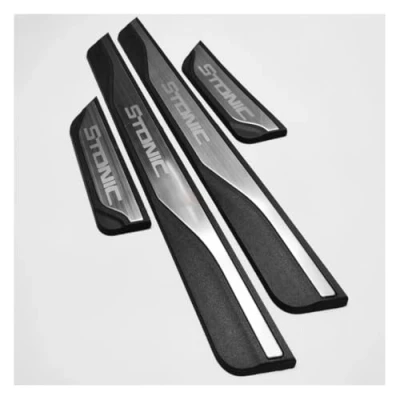 Afbeelding van 4stuks Auto Rvs Instaplijsten Kick Platen Voor Kia Stonic 2017 2022 2023 2024, Styling Accessoires Sticker Trim Bescherming