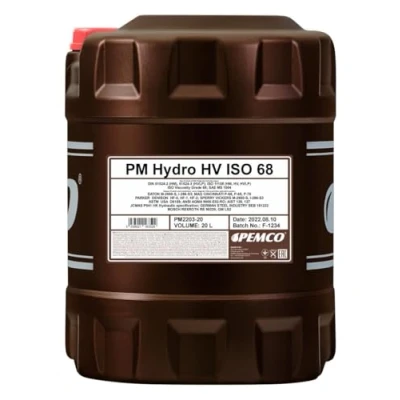 Afbeelding van 1 x 20 l Pemco Hydro Hv Iso 68 / hydraulische olie HF 2