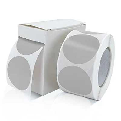 Afbeelding van Ronde Stickers 38mm Grijs Zelfklevende Rol Kleine Stippen Labels Kleurcodering Cirkels Verwijderbaar Weerbestendig Met Dispenserdoos 500 Stuks
