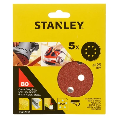 Afbeelding van Stanley Schuurschijf Sta32032 xj 125mm K80 5 Stuks