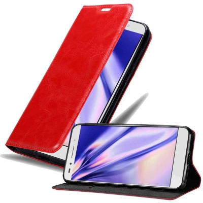 Afbeelding van Cadorabo Hoesje geschikt voor Honor 7 in APPEL ROOD Beschermhoes Case magnetische sluiting Cover