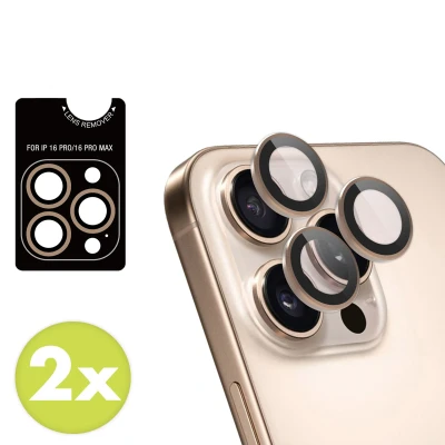 Afbeelding van 2 Pack Screenprotectors Apple iPhone 16 Pro: imoshion Camera lens protector Glas