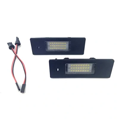 Afbeelding van FOLGEMIR TOP LED kentekenplaatverlichting, kentekenplaatjes 6000K wit, CE, foutvrij voor E63 / E64 E81 E87 E85 E86 F20 MINI R55 R60 R61
