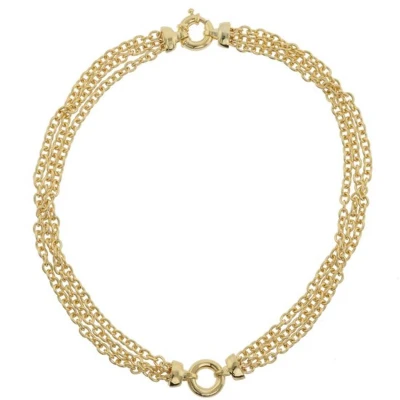 Afbeelding van Behave Ketting goud kleur schakelketting dames klassiek 45 cm