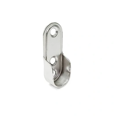 Afbeelding van Emuca 7063207 Zijdelings Ondersteuning voor Ovale Garderobe Hangstaaf, vernikkeld, set van 50 stuks