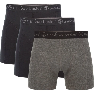 Afbeelding van Boxershort Bamboo Basics Men Rico Black Grey (3 Delig) S