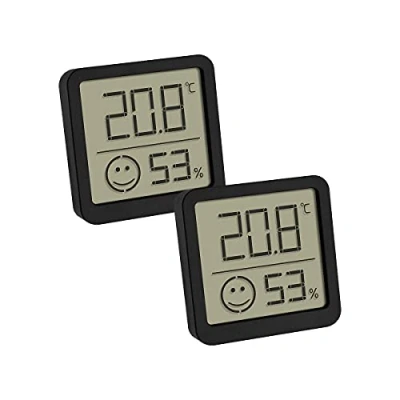 Afbeelding van TFA Dostmann 2er Set digitales Thermo hygrometer mit Komfortzone en Zwart