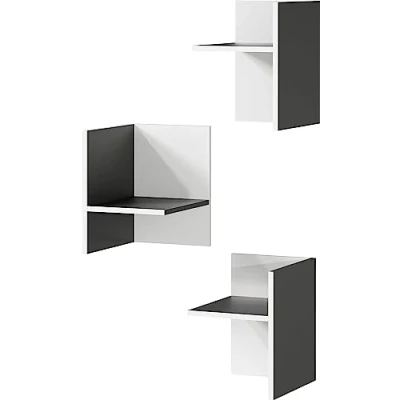 Afbeelding van Germania Pasadena Plank Verdelers Grafiet/Wit 3 Stuks