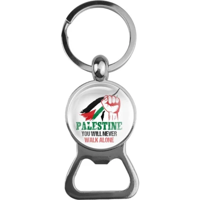 Afbeelding van Bieropener Glas Palestine You Will Never Walk Alone