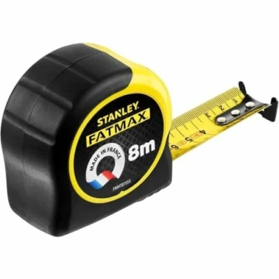 Afbeelding van Stanley Fmht81555 0 meetlint productlijn Fatmax gemaakt in Frankrijk Blade Armor band robuust en dik behuizing van ABS kunststof schokdemper