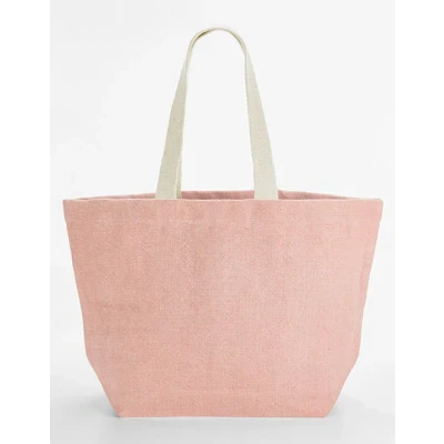 Afbeelding van Westford Mill Soft Washed Jute Beach Bag WM466 BLOSSOM