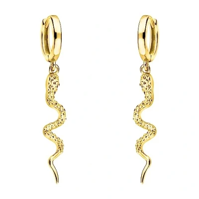 Afbeelding van Sofia Milani Patterned Snake Oorbellen, Dames, Maat: One Size, Gold coloured