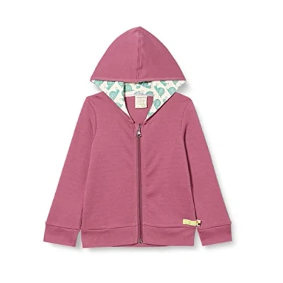 Afbeelding van loud + proud Uniseks kinderjack met capuchon, GOTS gecertificeerd sweatjack, grape, 110 116