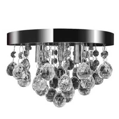 Afbeelding van Plafondlamp kroonluchterontwerp kristal chroom
