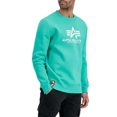 Afbeelding van Alpha Industries Basic Sweatshirt voor heren Atomic Green