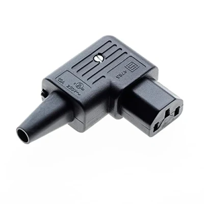 Afbeelding van C13 Rewireable IEC Connector, 10A Right Angle IEC320 Connectors 3 Terminals Female Power Adapter Connector Pins Inline Plug Socket