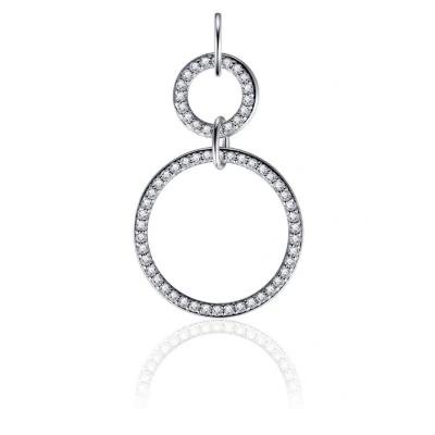 Afbeelding van Schitterende Zilveren Halsketting met Hanger Rondjes belegd Zirkonia&#039;s Collier
