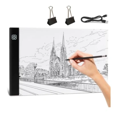 Afbeelding van Carriere A4 LED Light Board, 3 Niveau Dimbare Helderheid USB Power Ambachten Licht Tafel voor Tracing, Tekening Schets Pad