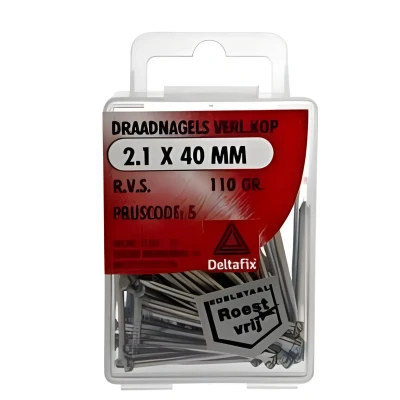 Afbeelding van Draadnagel bolkop RVS 2.1x40mm