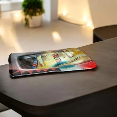 Afbeelding van Gilde Glas Schaal Confuso, rechthoek
