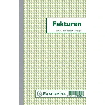Afbeelding van Exacompta facturen, ft 21 x 13,5 cm, dupli, verticaal, Nederlandstalig factuurboeken