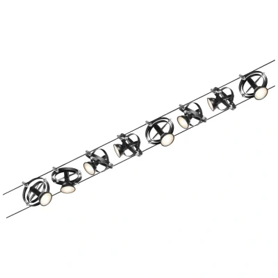 Afbeelding van Paulmann 94494 CorDuo kabelsysteem Set Cardan DC max. 8x7 watt uitbreidbaar zwart mat draadkabel metaal GU5,3 zonder verlichtingsmiddel