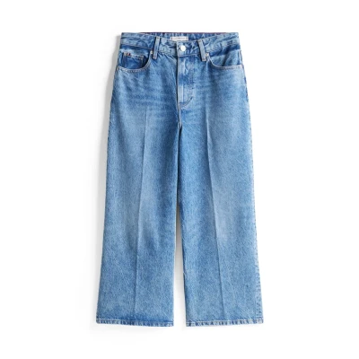 Afbeelding van TOMMY HILFIGER Dames brede pijpen HW A ALI WW0WW44366, Denim, 3427, Denim (Ali), 27W / 34L