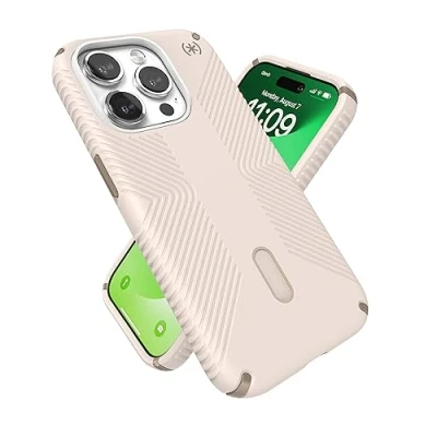 Afbeelding van Speck, Estuche Presidio2 Grip Click Lock para Geschikt voor Apple iPhone 15 Pro, Beige