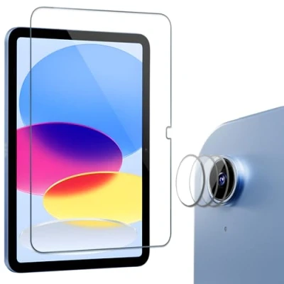 Afbeelding van ProCase Beschermfolie voor iPad 10e generatie 10,9 inch 2022, 9H gehard glas met 3 stuks camerabescherming folie scherm screen protector film beschermend 10th