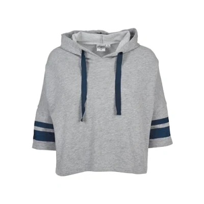 Afbeelding van Urban Classics Damestrui met capuchon en korte mouwen, grijs (grey/navy 01199), S