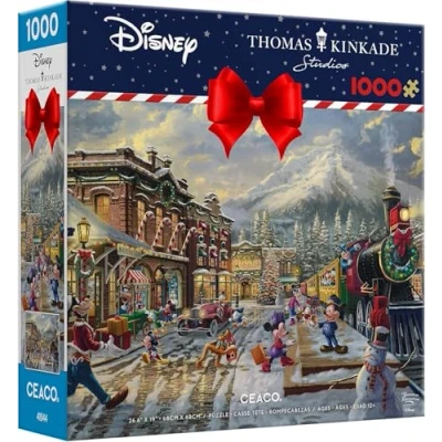 Afbeelding van Ceaco Thomas Kinkade Disney Vakantie Candy Cane Express 1000 stukjes puzzel