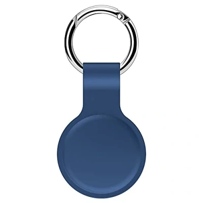 Afbeelding van CoverKingz Sleutelhanger voor Apple AirTags 2021 Air Tag hanger herbruikbare airtag hoes zachte silicone beschermhoes Holder Cover legergroen