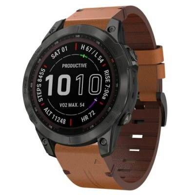 Afbeelding van Leren bandje Bruin Garmin Forerunner 745 / 935 945 955 965