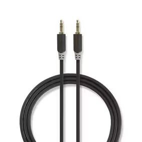 Afbeelding van 3.5 mm jack kabel Nedis 0.5 meter (Stereo, Verguld)