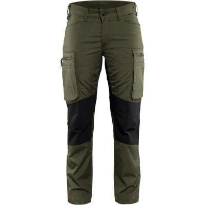 Afbeelding van Blaklader Dames Service werkbroek Stretch 7159 1845 Vrouwen Leger/Zwart 44