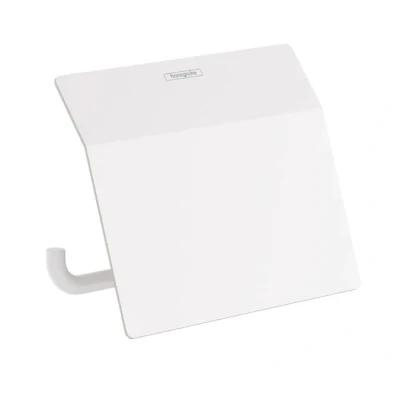 Afbeelding van Hansgrohe addstoris closetrolhouder met klep mat wit 41753700
