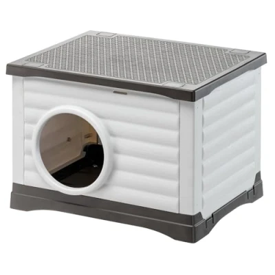 Afbeelding van Ferplast Honden en Kattenkennel Outdoor Konijnenhok Stevig gerecycled kunststof PETVILLA 60, 54 x 43 h 38,5 cm