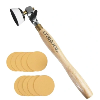 Afbeelding van O&#039;skool 50mm Kom Schuurmachine met Draaibare Spilkop,Houtdraaien schuurgereedschap