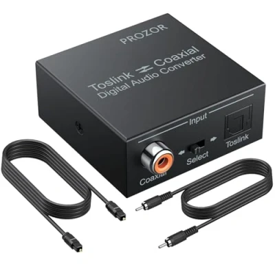Afbeelding van PROZOR 192KHz Bi directionele optische Toslink naar coaxiale Converter en coaxiaal SPDIF Digitale Audio Ondersteuning DTS/Dolby AC3 DAC voor DVD Blu ray