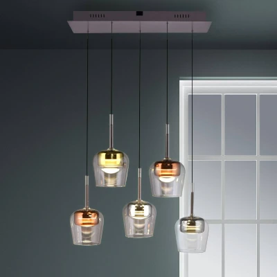 Afbeelding van Paul Neuhaus 5 lichts hanglamp Q Kon meerdere kleuren 2743 70